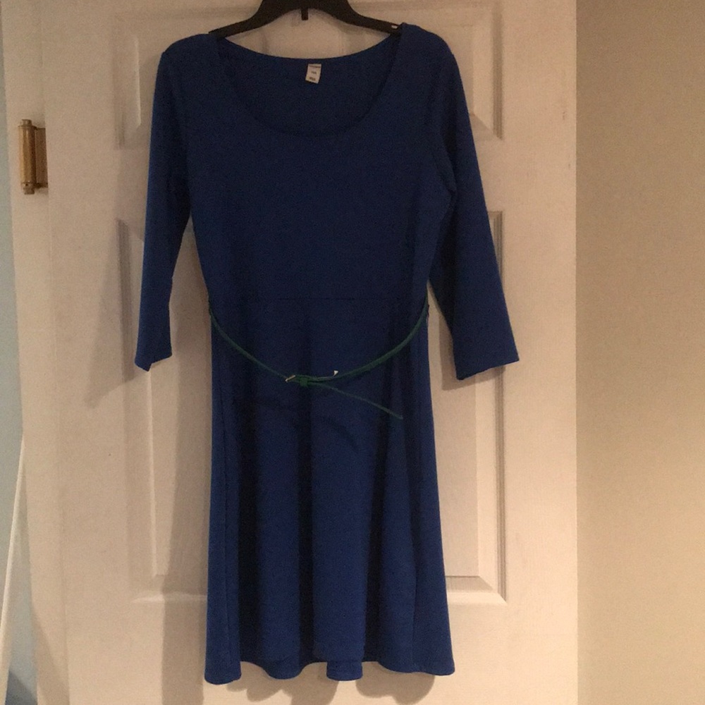 Old navy dress blue belt green size L